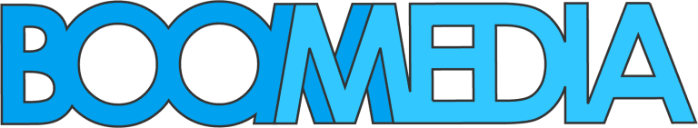boom logo blue